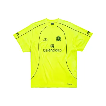Balenciaga T-Shirt Loose Fit Style Unisex Fluorescent Yellow