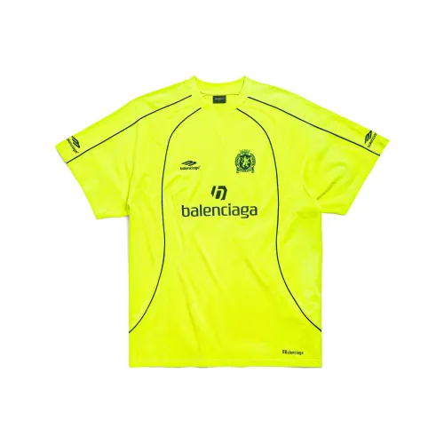 Balenciaga T-Shirt Loose Fit Style Unisex Fluorescent Yellow