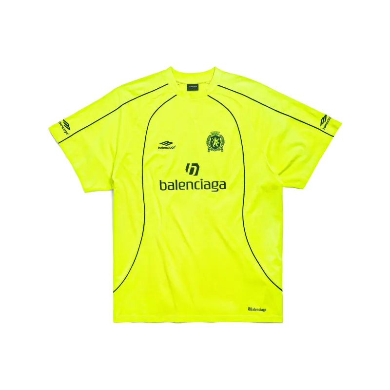 Balenciaga T-Shirt Loose Fit Style Unisex Fluorescent Yellow-0
