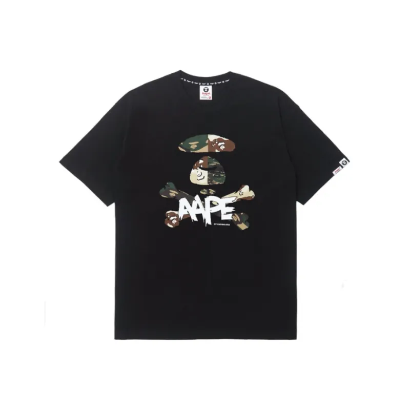 Aape Logo print Cotton T shirt-0