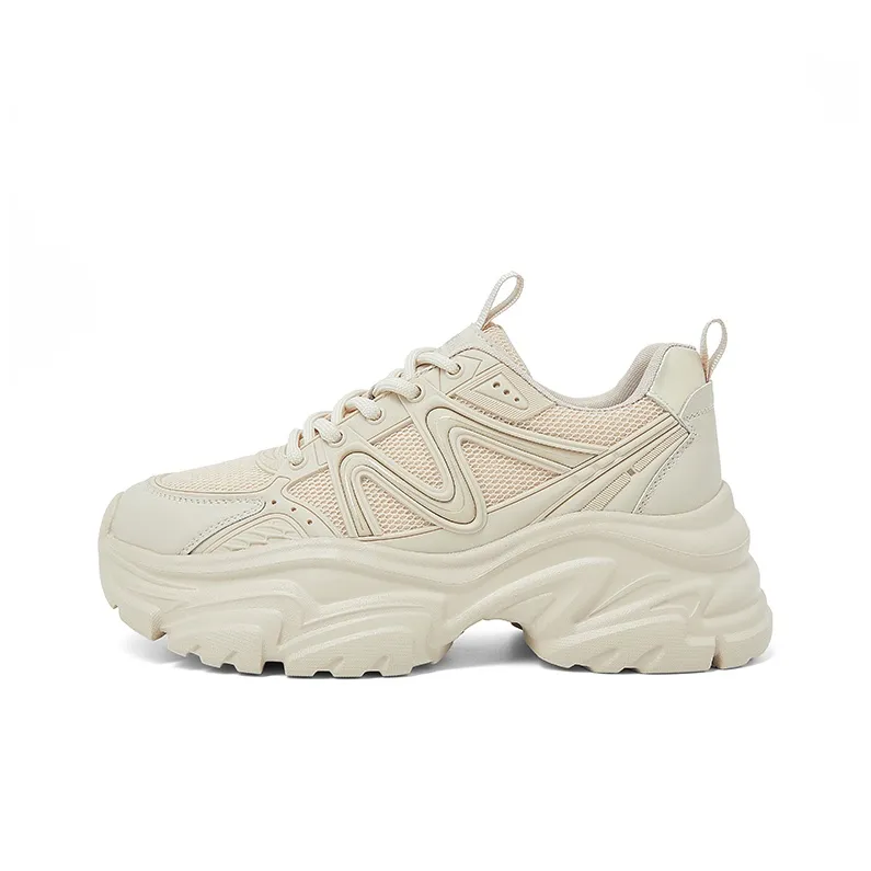 COMELY Anti Slip And Wear Resistant Breathable Low Top Chunky Sneakers Women's-5