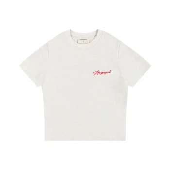 Atry Flower Body LOGO Series Drop Shoulder Sleeve T Shirt Women's