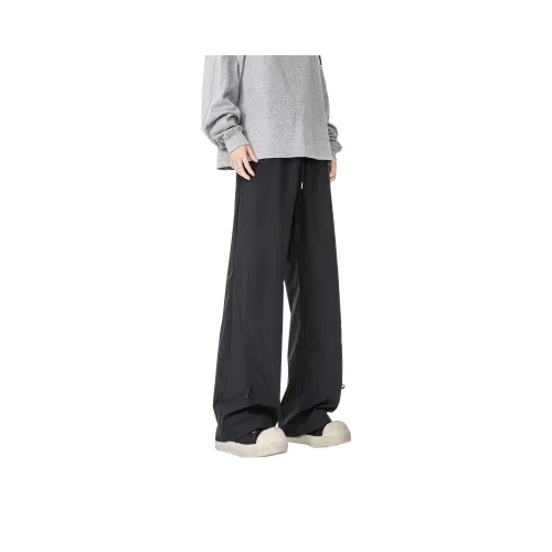 MARK WAFFLE Knitted Sports Pants Unisex Black