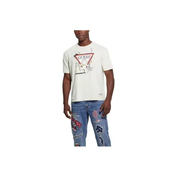 GUESS Teddy Signature Tee T-Shirt Men's White