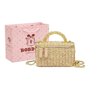 BOBDOG PU Box Bag Crossbody Bag Handbag Small Size Women's Pink/Yellow
