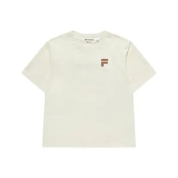 FILA FUSION QR T Shirt Unisex Antique White Imitation