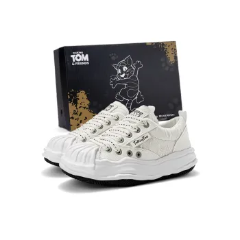 TALKING TOM Casual Shoes Unisex Low Top Ecru/Cow Color