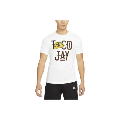 Jordan Set in Sleeve T Shirt Men's White