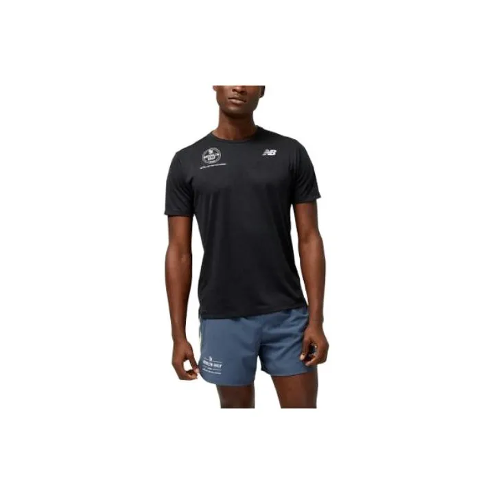 New Balance Rbc Brooklyn Half Impact Run T-Shirts Men Black-0