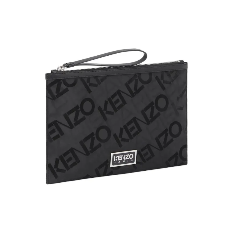 KENZO Polyester Clutch Tubas Unisex Black-1