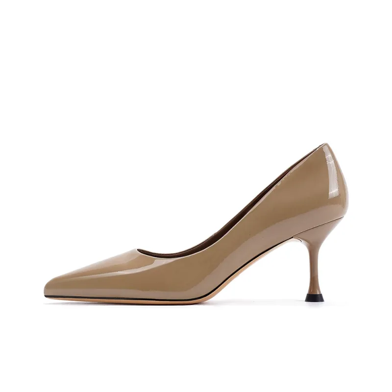 HARSON High Heels Women's Black/Milk Tea-0