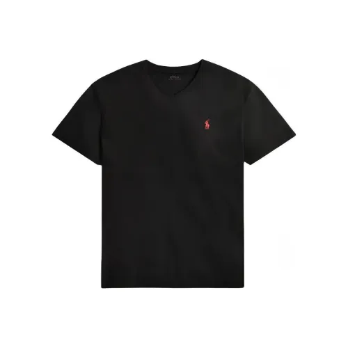 Polo Ralph Lauren Classic Fit Jersey V Neck T Shirt T Shirt Men's Black