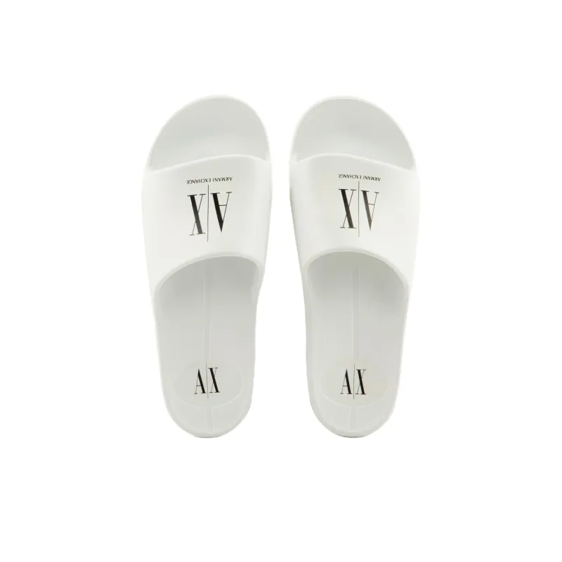 ARMANI EXCHANGEAE Slip Resistant Slide Slippers Men's White-3