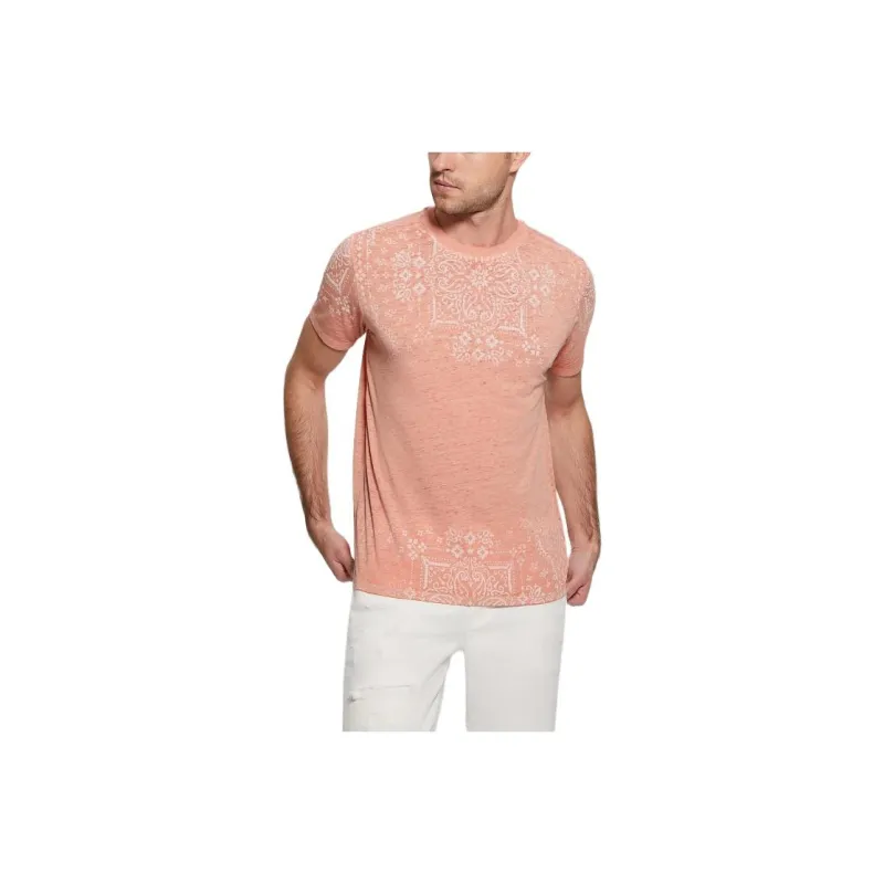 GUESS T-Shirts Men Pink-0