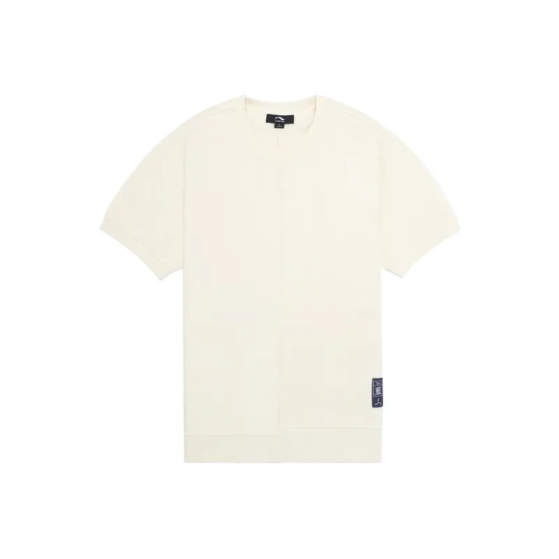 LI NING 1990 T Shirts Men Light Antique Yellow-0