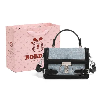 BOBDOG PU Baguette Shoulder Crossbody Bag Small Size Women's Blue