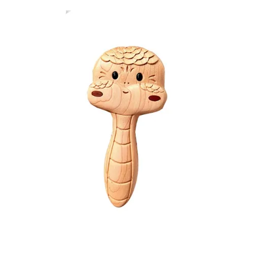 XIBI Cute Snake Year Of The Snake Solid Wood Head Air Cushion Comb For Scalp Therapy And Relaxation. Straight Hair