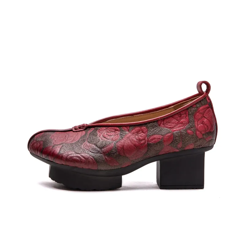 Jay Chunky Heel High Heels 5CM Women's-4