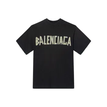 Balenciaga TAPE TYPE SS24 T Shirt Regular Fit Unisex Dark Gray