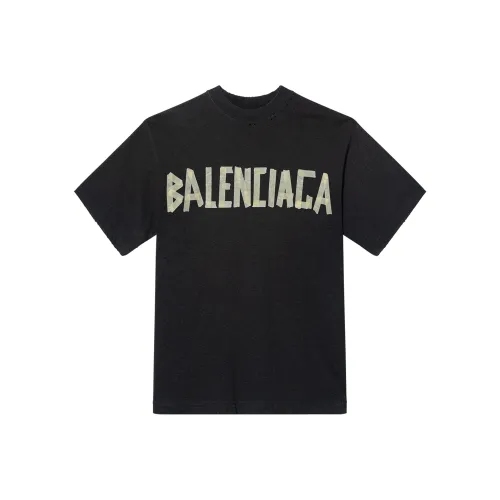 Balenciaga TAPE TYPE SS24 T Shirt Regular Fit Unisex Dark Gray