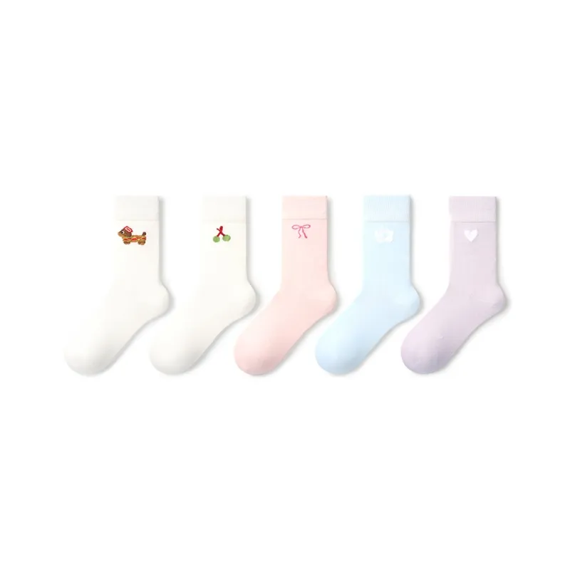 Primeet Mid Calf Socks Women's 5 Pack-5
