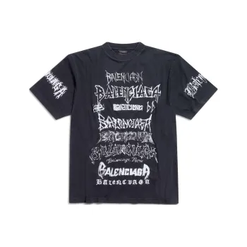 Balenciaga Logo Printed Crewneck T Shirt