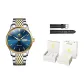 Steel Band Blue Dial[Luxury Box+Leather Strap]