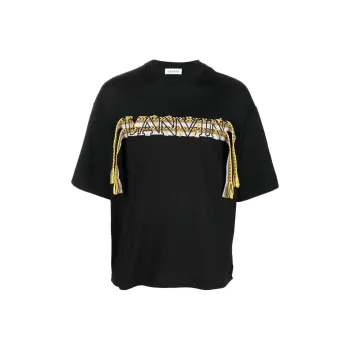 Lanvin Crazy Curb Lace Logo T shirt