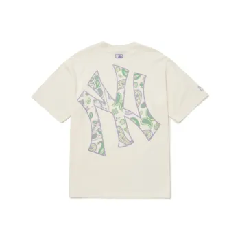 MLB T Shirt Korean Style Unisex Ecru