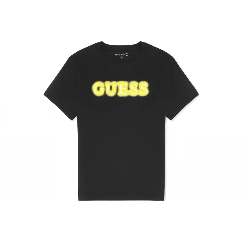 GUESS T Shirts Unisex Black With Yellow-0