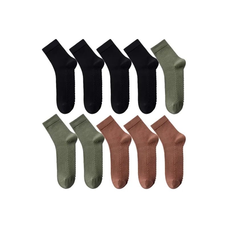 Cotton Gene Mid Calf Socks Men's Combo Set-18