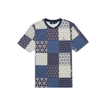 LI NING 1990 Blue Series T Shirts Men Dark Iris Blue