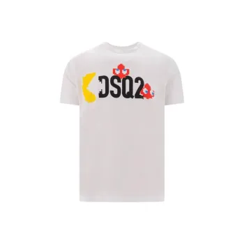DSQUARED 2 Graphic Logo Printed Crewneck T Shirt