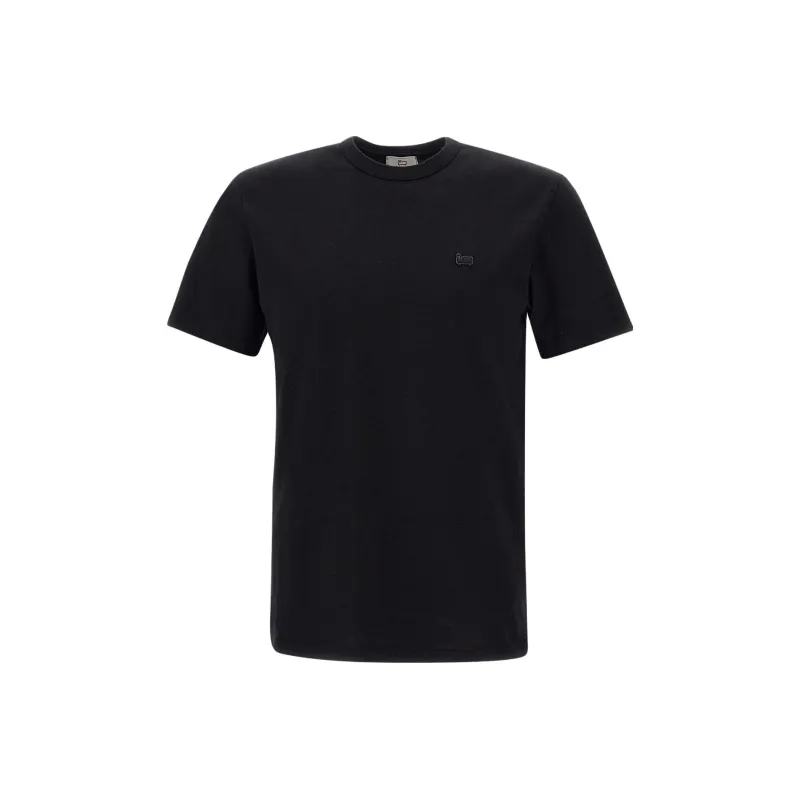 WOOLRICH Logo-embroidered Short-sleeve Cotton T-shirt-0