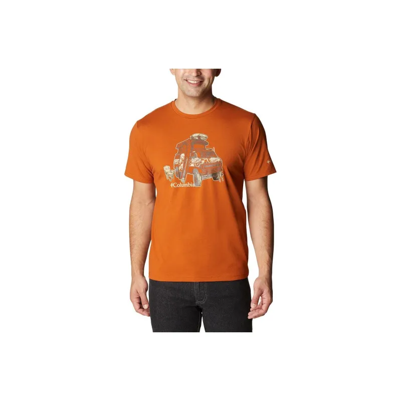 Columbia Sun Trek T-Shirt Men's Orange-0