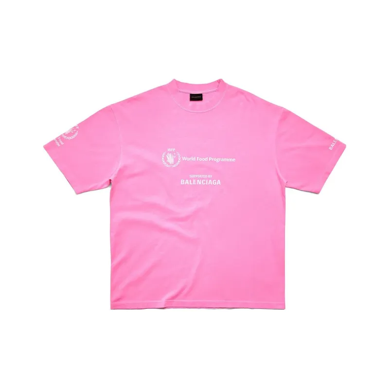 Balenciaga SS23 T Shirt Regular Fit Unisex Pink-0