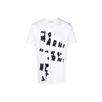 MARNI Deconstructed Logo Cotton T shirt