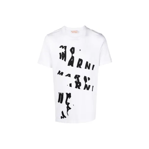 MARNI Deconstructed Logo Cotton T-shirt