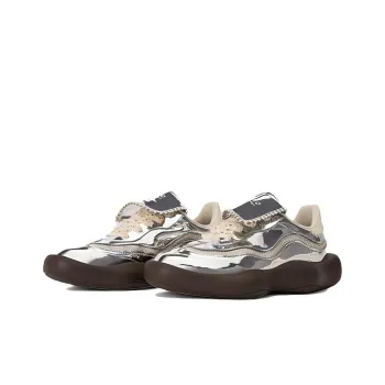 INXX SNEAKER Power Up Bubble Gum Height Increasing Low Top Casual Shoes Unisex Liquid Silver