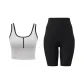 White Tank Top+Starburst Black Knee-Length Pants