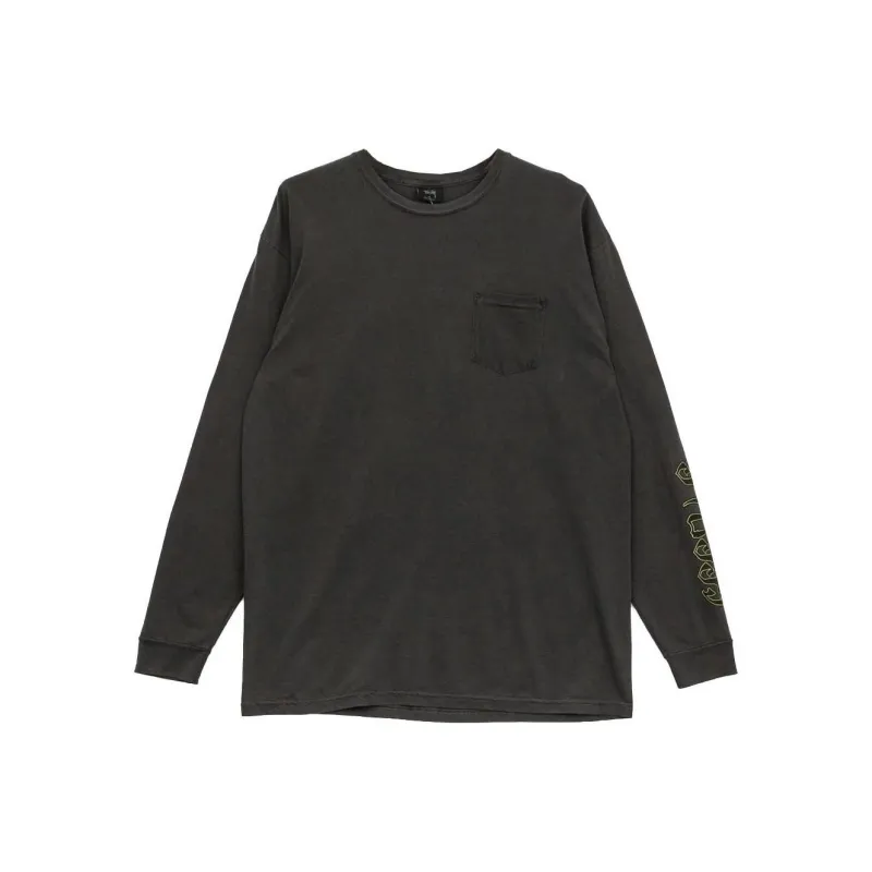 Stussy Double Dragon P Dyed Pkt T Shirt Men's Black-0