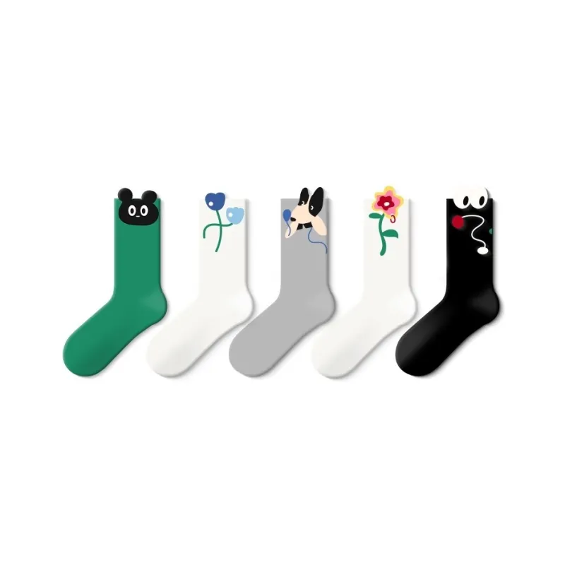 JKN Mid Calf Socks Women's 5 Pack-8