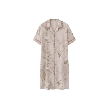 XIAFENYAN Nightgown Women's Light Brown