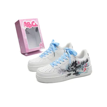 ABCIO Slip Resistant Water Resistant Wear Resistant Height Increasing Low Top Skateboard Shoes Unisex Goku White