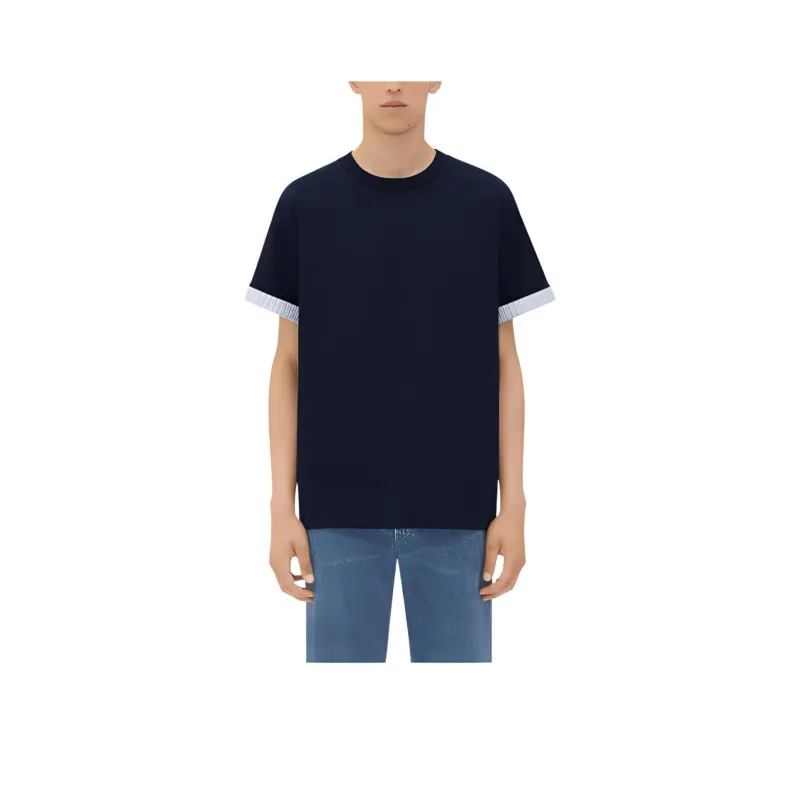 Bottega Veneta Double Layer Striped Crewneck T Shirt-0