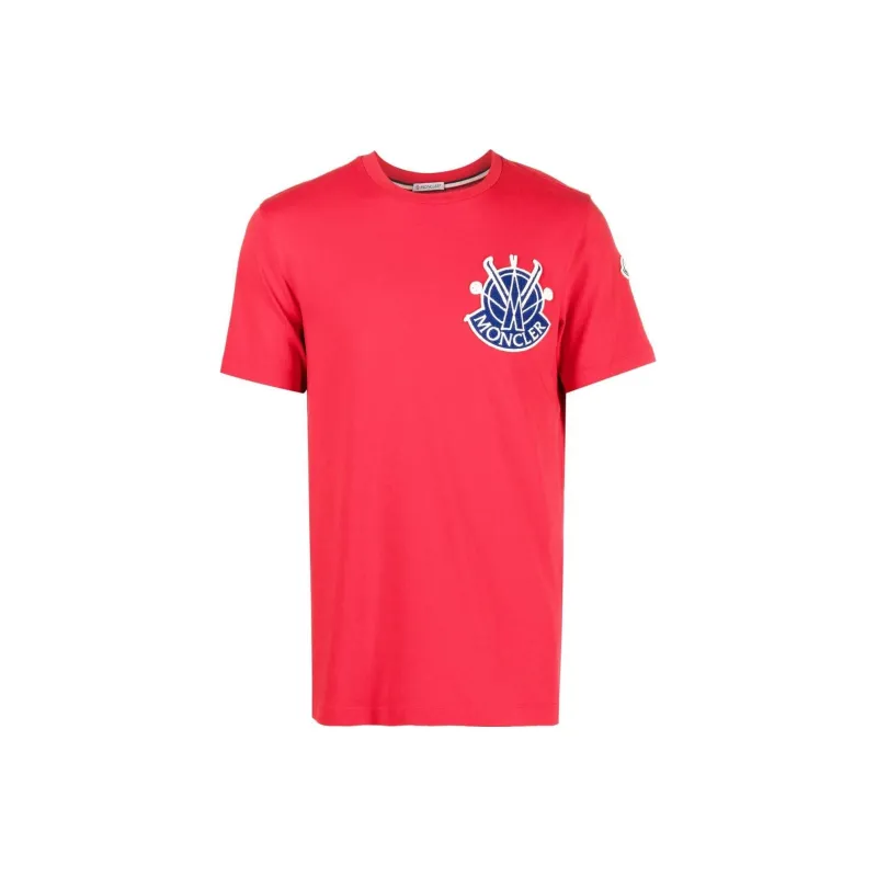 Moncler T-Shirts Men Red-0