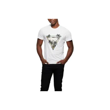 GUESS Crewneck Logo Tee T-Shirt Men's White