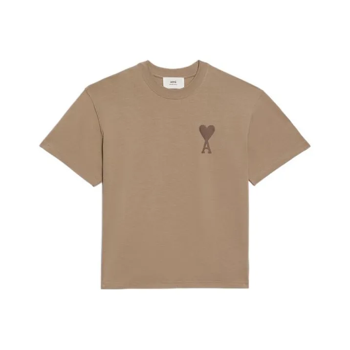 Ami Paris Tonal Ami De Coeur T-shirt Vanilla/Vanilla-0