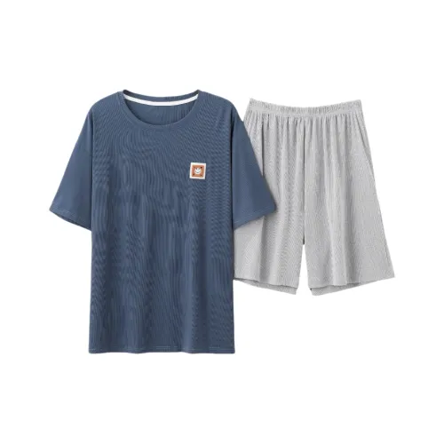 Urban Beauty Pajama Set Men's Navy Blue