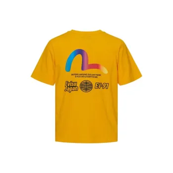 EVISU T Shirts Men Yellow